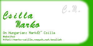 csilla marko business card